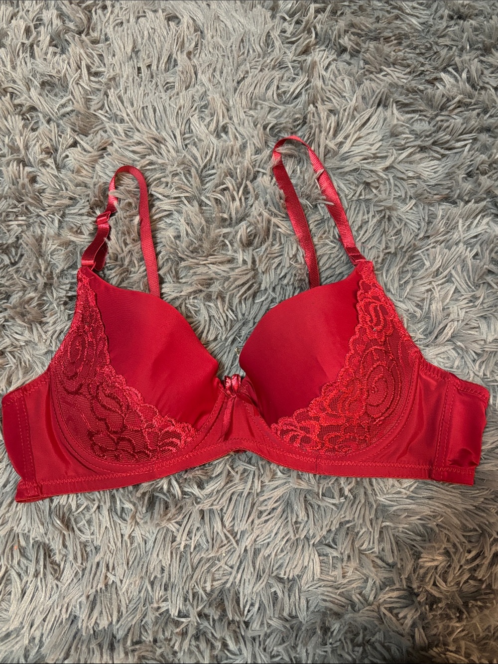 Mamia Red Lace Underwire Bra - read description